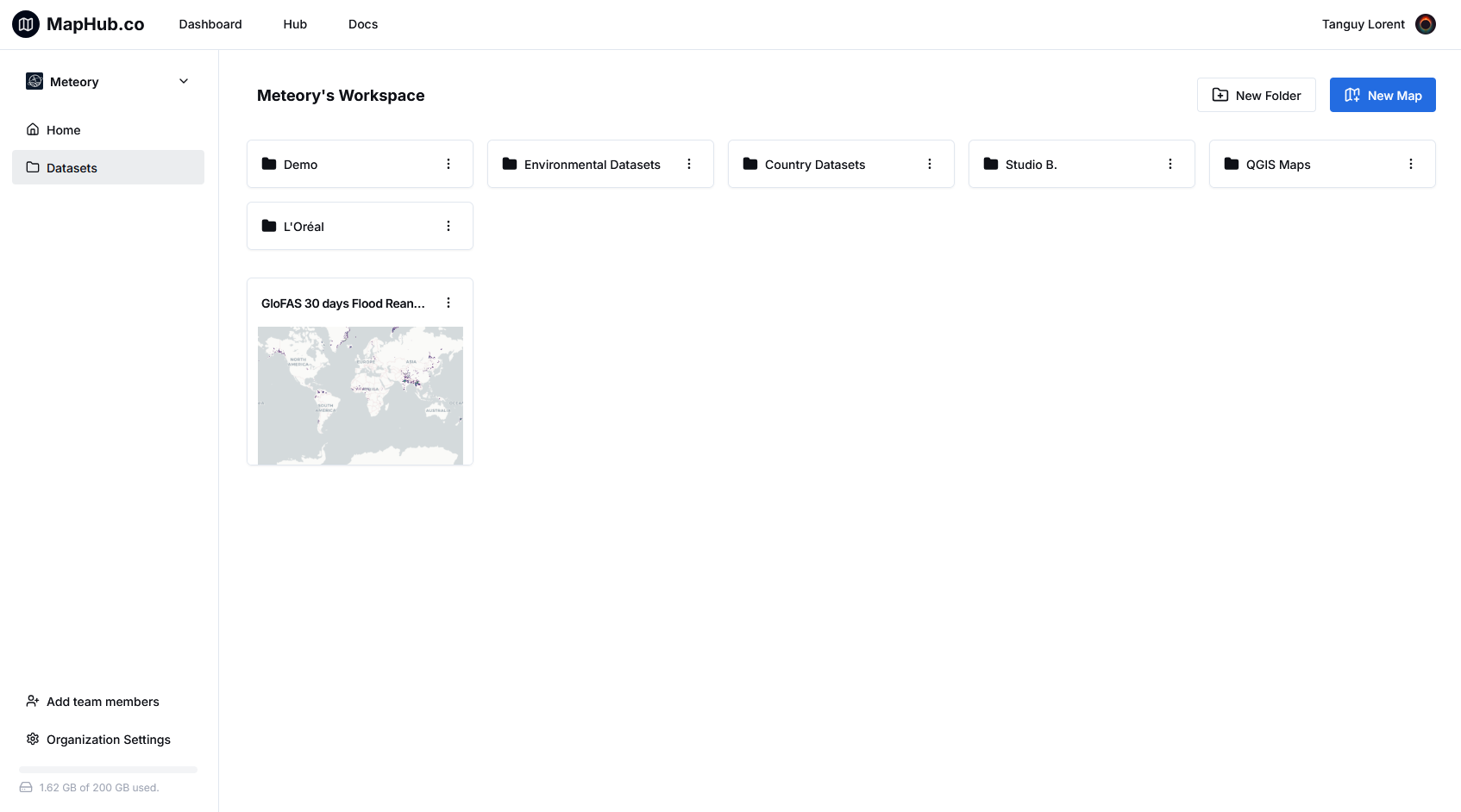 MapHub Cloud Platform Interface